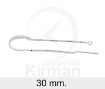 Imagen de Par de pendientes gancho 2 mm. con cadena 30 mm. Plata