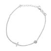 Imagen de PULSERA CRUZ CIRCONITA PLATA 925