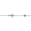 Imagen de PULSERA CRUZ CIRCONITA PLATA 925