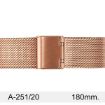 Imagen de Armi Premium en oro rosa de malla con terminal recto de 20 mm y longitud de 180 mm